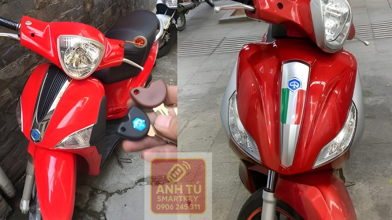 Đồng bộ lại chìa smartkey Vespa Medley bằng máy chuyên dụng