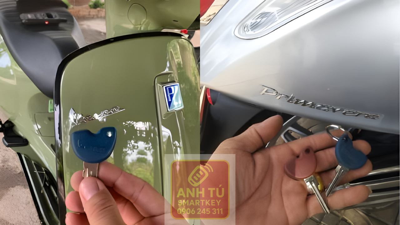 Làm thêm chìa smartkey dự phòng cho xe Vespa Primavera