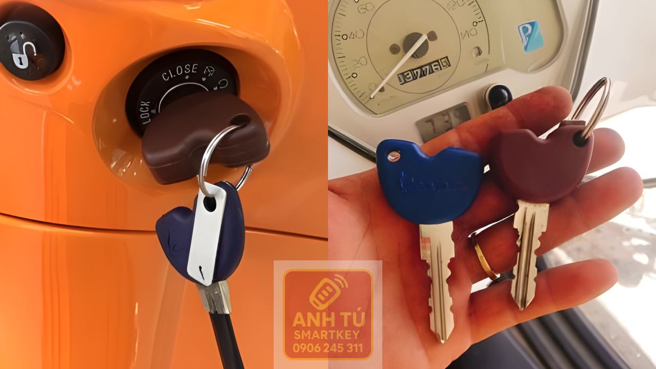 Làm thêm chìa smartkey dự phòng cho xe Vespa Sprint
